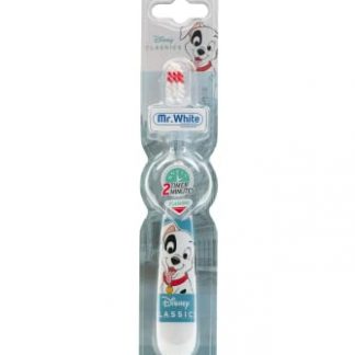 Mr.White 101 Dalmatians Kids Battery-Powered Flashing Toothbrush – with 2 Minute Flashing Timer – Suitable for 3+ Years Kids – with Soft Bristles