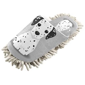 Boccsty Dalmatian Puppy Dog Mop Slippers Shoes Cleaning House Slippers Spa Slippers Dusting Slippers Home Shoes M for Men Women