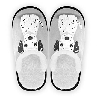 Boccsty Dalmatian Puppy Dog Spa Slippers House Slippers Memory Foam Slippers Home Shoes L for Men Woman